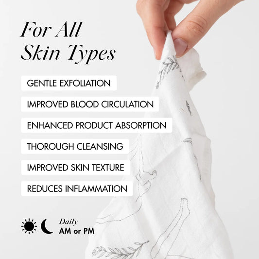 BAMBOO MUSLIN Facecloth for all skin types