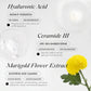 THE ONE Hydra-Plump Face Cream ingredients - hyaluronic acid, ceramide 3 and marigold flower extract